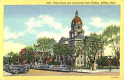 Court House And Commercial Club Building Postcard