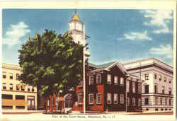 View Of The Court House Allentown, PA Postcard Postcard