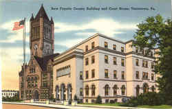 New Fayette County Building And Court House Postcard