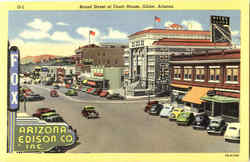 Board Street At Court House Postcard