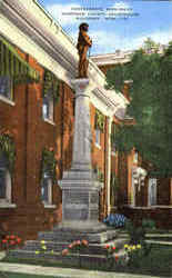 Confederate Monument Harrison County Courthouse Postcard