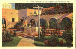Governor's Palace Patio And Fountain Postcard