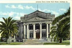 Jefferson Davis Parish Court House Jennings, LA Postcard Postcard