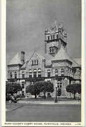 Rush County Court House Postcard