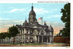Blackhawk County Court House Waterloo, IA Postcard Postcard