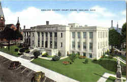 Ashland County Court House Ohio Postcard Postcard