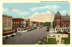 Main Street From Court House Postcard