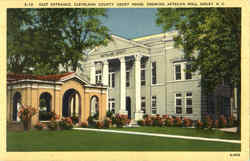 East Entrance Cleveland County Court House Postcard