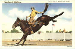 Texas Kid Jr., Riding Joe Louis Postcard