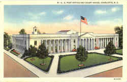 U. S. Post Office And Court House And City Hall Postcard