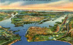 Air View Of The Metropolitan Bay Area Postcard