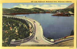 Lake Hollywood Mulholland Drive Postcard