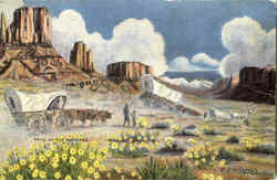 Trail Of The Pioneers Postcard