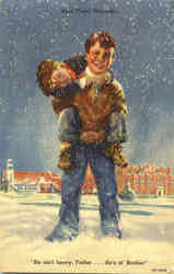 He Isn't Heavy Father Boys Town, NE Postcard Postcard