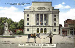 U. S. Post Office And Court House Texarkana, AR Postcard Postcard