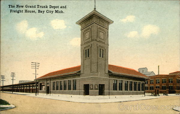 The New Grand Trunk Depot and Freight House Bay City Michigan