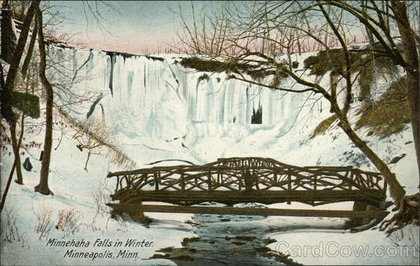 Minnehaha Falls in Winter Minneapolis Minnesota