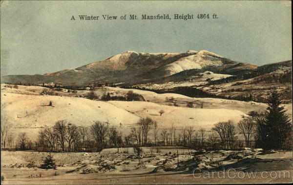 A Winter View of Mt. Mansfield, Height 4364 ft Vermont