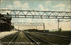 Overhead Wiring, Tunnel Depot Port Huron, MI Postcard Postcard