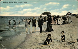 Bathing Beach Port Huron, MI Postcard Postcard
