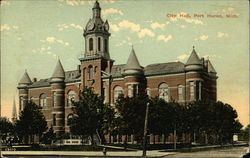 Street View of City Hall Postcard