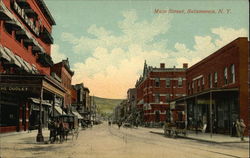Main Street Salamanca, NY Postcard Postcard