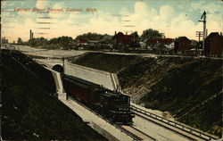 Detroit River Tunnel Postcard