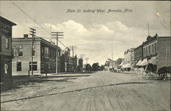 Main Street Looking West Postcard