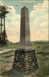"The Denny Monument" - Alki Point Marking the Birthplace of Seattle Postcard