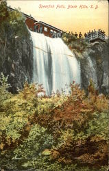 Spearfish Falls Black Hills, SD Postcard Postcard