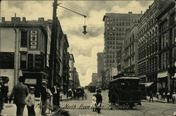 Main Street Looking North from Union Memphis, TN Postcard Postcard