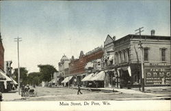 Main Street View De Pere, WI Postcard Postcard