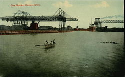 Ore Docks Huron, OH Postcard Postcard