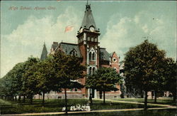 High School Huron, OH Postcard Postcard