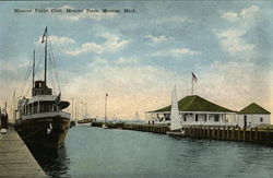 Monroe Yacht Club and Piers Postcard