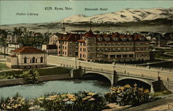 Public Library, Riverside Hotel Reno, NV Postcard Postcard