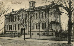 School Building Postcard