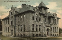 Public School Building West Liberty, OH Postcard Postcard