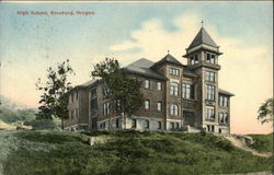 High School and Grounds Postcard