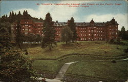 St. Vincent's Hospital - the Largest and Finest on the Pacific Coast Postcard