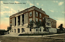 Masonic Temple McAlester, OK Postcard Postcard