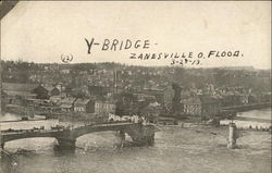 Y-Bridge, flood Postcard