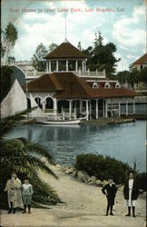 Boat House in West Lake Park Postcard