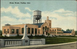 Water Works Findlay, OH Postcard Postcard