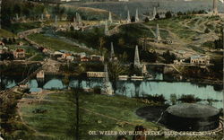 Oil Wells on Blue Creek Postcard