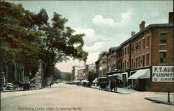 Main Street Looking North Danbury, CT Postcard Postcard
