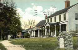 Old Mile Stone on South Street Danbury, CT Postcard Postcard