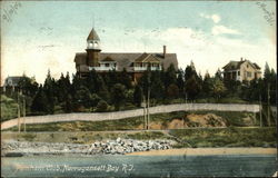 Pomham Club Narragansett Bay, RI Postcard Postcard