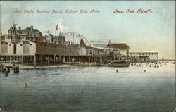 Oak Bluffs Bathing Beach Massachusetts Postcard Postcard