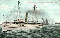 Steamer Cape Ann Gloucester, MA Postcard Postcard